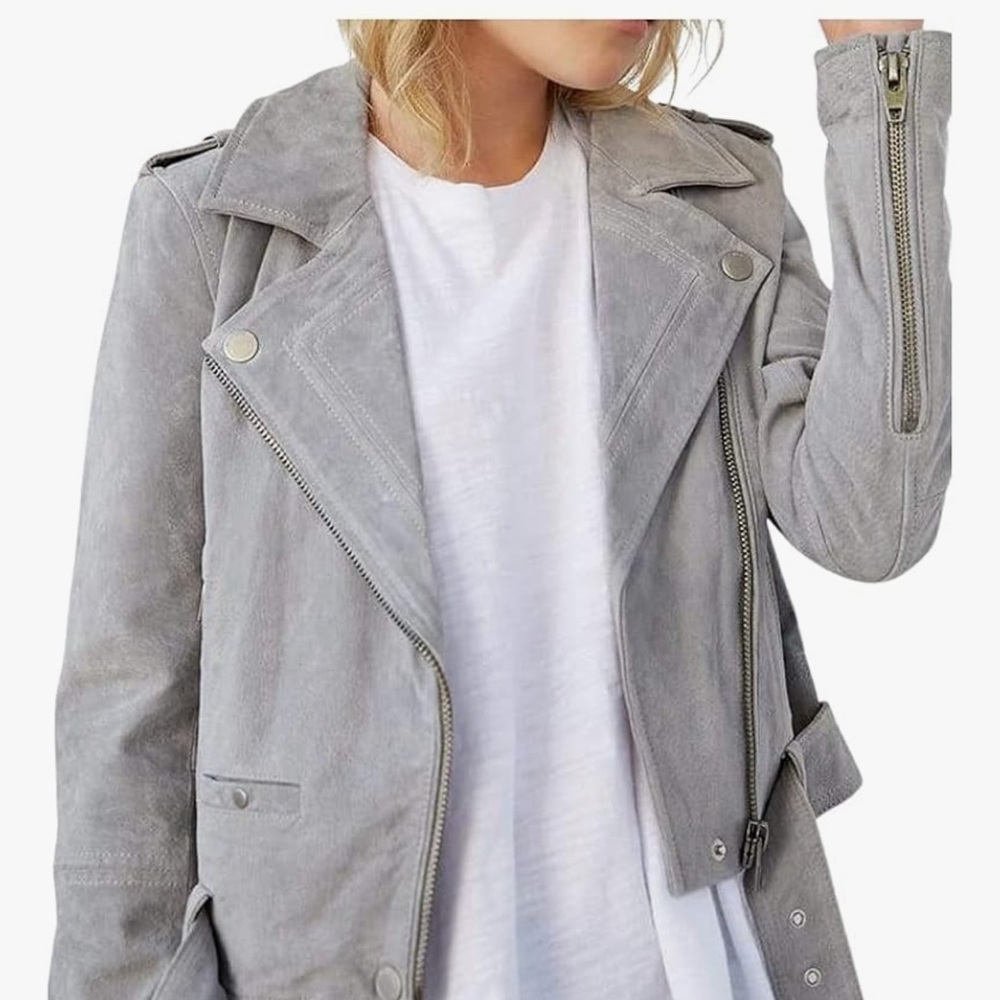 BlankNYC cloud grey moto jacket